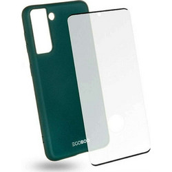Θήκη & Γυαλί Προστασίας Για Galaxy S21 (Σετ 2Τμχ) SS21TPURUBYGL Green Egoboo