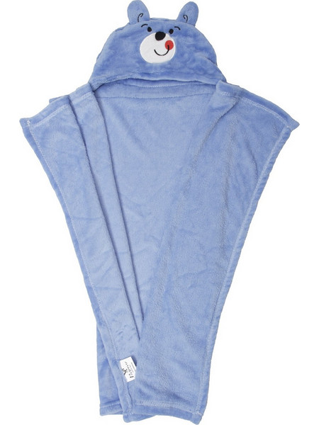 Viopros Baby 85 Κουβέρτα Αγκαλιάς Fleece με Κουκούλα 76x100 Μπλε