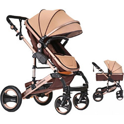 Wisesonle Καρότσι Μωρού 2 σε 1 Brown Beige