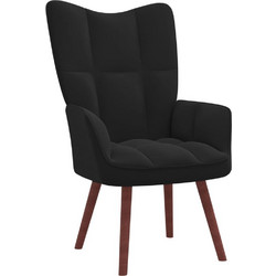 vidaXL Πολυθρόνα Relax Βελούδινη Μαύρη 328057