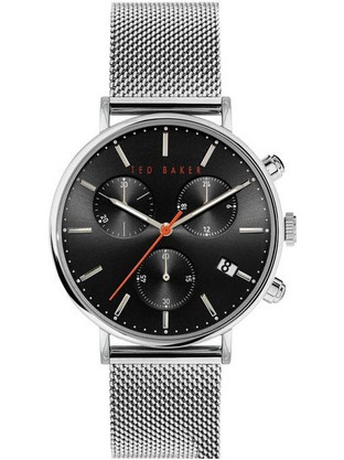 Ted Baker Ανδρικό Ρολόι Χρονογράφος με Ασημί Μεταλλικό Μπρασελέ BKPMMS119