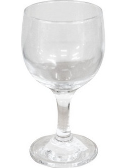 Marhome Ποτήρι Κρασιού Γυάλινο Κολωνάτο Madetra 250ml 77-44721