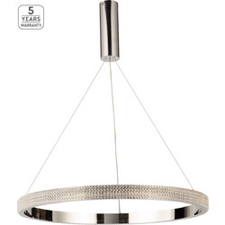Home Lighting Amarylis SE LED 60 Κρεμαστό Φωτιστικό Οροφής με Κρύσταλλα Μονόφωτο LED με Θερμό Λευκό Φως Ασημί 77-8163 Chrome