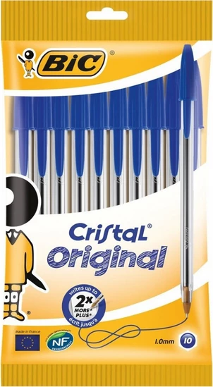 BIC Cristal 1mm Μπλε 10τμχ