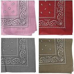 Μπαντανα Μαντήλι Λαχούρι Cotton 52x52cm 4teen4ty 401106 - ΚΟΚΚΙΝΟ