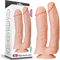 Lovetoy Mega Διπλό Dildo με Βεντούζα 33cm Flesh