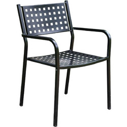 Woodwell Caprice Πολυθρόνα Κήπου Μεταλλική Μαύρη E5172