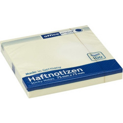 Αυτοκόλλητα χαρτάκια Office Point 75x75mm 100φύλλα κίτρινα