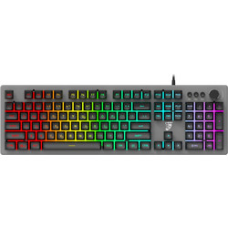 Roar RR-0007 Gaming Πληκτρολόγιο RGB Silver
