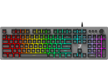 Roar RR-0007 Gaming Πληκτρολόγιο RGB Silver