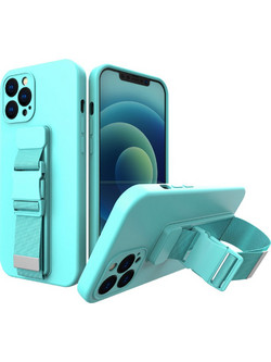 Rope case Gel case with a chain lanyard bag lanyard iPhone 11 Pro light blue