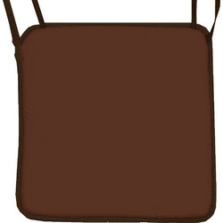 Μαξιλάρι καρέκλας με ρέλι καφέ - Καφέ ύφασμα 38 x 38 x 2 εκ. (Κωδ.54-45-64GG)