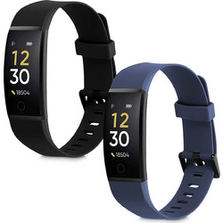KWmobile Λουράκι Σιλικόνης Black / Dark Blue (Realme Band 1)