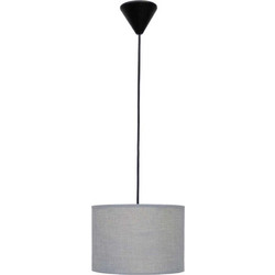 Heronia Lighting ΗΚ-04 Κρεμαστό Φωτιστικό Οροφής Μονόφωτο E27 Γκρι Φ20cm 14-0139