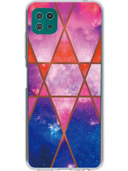 Θήκη σιλικόνης για το Samsung Galaxy A22 5G - Purple/ White