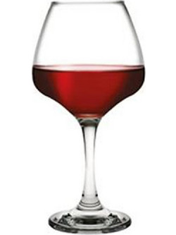 Espiel Σετ Ποτήρια Κρασιού Γυάλινα Κολωνάτα Risus 390ml 6τμχ SP440267G6
