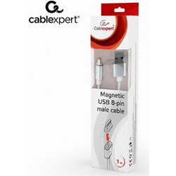 CABLEXPERT 3-in-1 MAGNETIC CABLE LIGHTNING - TYPE-C - MICRO USB 1M RETAIL PACK SILVER