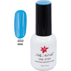 Lilly Nail Art One Step 033 Sea Blue Ημιμόνιμο Βερνίκι Νυχιών 15ml