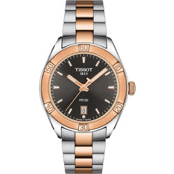 Tissot PR100 Γυναικείο Ρολόι με Ασημί Ροζ Χρυσό Μεταλλικό Μπρασελέ T101.910.22.061.00