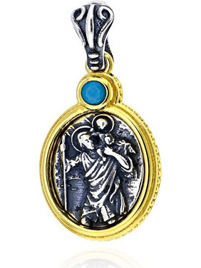 Μενταγιόν Anastasios Creations από Επιχρυσωμένο Ασήμι 925 με Πέτρα Ζιργκόν 039597