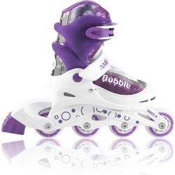 Amila Inline Αυξομειούμενα Rollers Παιδικά Άσπρα Μωβ 48908