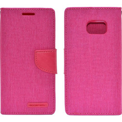 Θήκη Book Goospery Canvas Diary for Samsung SM-G930F Galaxy S7 Ρόζ by Mercury