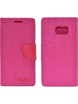 Θήκη Book Goospery Canvas Diary for Samsung SM-G930F Galaxy S7 Ρόζ by Mercury