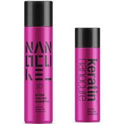 Keratin Nanocure(R) Extra Volume Shampoo Sulfate-free 500 ml + Travel Size 100ml