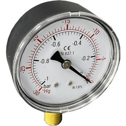 ΜΑΝΟΜΕΤΡΟ ΥΠΟΠΙΕΣΗΣ ΑΠΛΟ Φ40mm -1 ΩΣ 0 BAR ΚΑΘΕΤΟ 1/8
