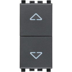 Μπουτόν Διπλό Interlocked 1PNO+NO 10A Γκρί Eikon