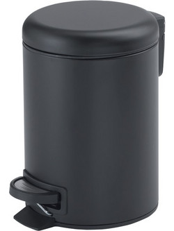 Gedy G-Potty 5 lt Χαρτοδοχείο Inox Μαύρο Soft Close 3309