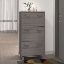 vidaXL Παπουτσοθήκη Ξύλινη Πεύκο Μ59.5xΠ35xΥ117cm 340515