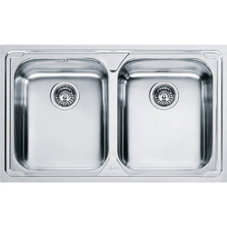 Franke Logica LLL Ένθετος Νεροχύτης Inox Σαγρέ 1000000262 79x50cm