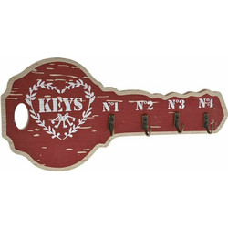 Ξύλινη κλειδοθήκη κλειδί 30 χ 14 εκ. A&I Deco 77533