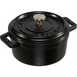 Staub Cocotte Round Μαντεμένια Κατσαρόλα Black 10cm