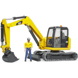 Bruder Cat Mini Excavator With Worker Όχημα BR002466
