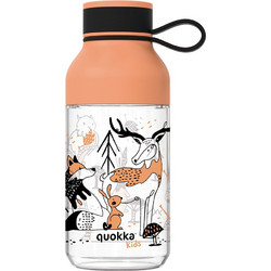 Quokka Ice Kids With Strap Forrest Παιδικό Μπουκάλι Πλαστικό BPA Free Κοραλί 430ml