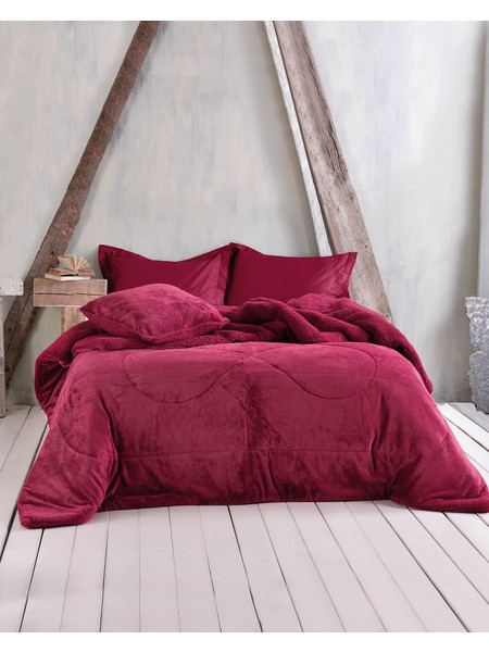 Rythmos Κουβερτοπάπλωμα Μονό 160x220 Alvaro Burgundy
