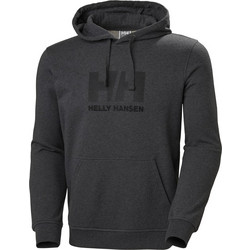 Helly Hansen Logo Hoodie Ανδρικό Αθλητικό Φούτερ με Κουκούλα Ανθρακί 33977-981