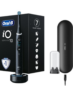 Oral-B iO Series 10 Cosmic Black Ηλεκτρική Οδοντόβουρτσα με Χρονομετρητή Αισθητήρα Πίεσης & Θήκη Ταξιδίου