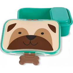 Skip Hop Zoo Pug Πλαστικό Παιδικό Δοχείο Φαγητού Πράσινο 700ml