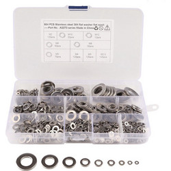 684Pcs DIN125 M2 - M12 Stainless Steel Flat Washer Assortment Kit