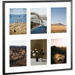 Navaris Picture Frame Collage - Κορνίζα Κολλάζ από Αλουμίνιο για 6 Φωτογραφίες / Θέσεις - Black (59252.01)