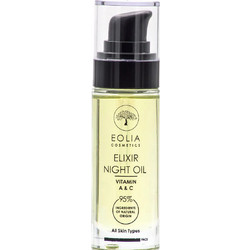 Eolia Elixir Night Oil Αντιγηραντικό Λάδι Προσώπου με Βιταμίνη E & Υαλουρονικό 30ml