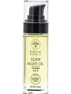 Eolia Elixir Night Oil Αντιγηραντικό Λάδι Προσώπου με Βιταμίνη E & Υαλουρονικό 30ml