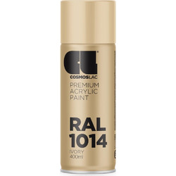 Cosmoslac Premium Acrylic Paint Σπρέι Βαφής Ivory RAL1014 Gloss 400ml
