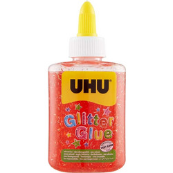 UHU Glitter Glue Κόλλα για Χειροτεχνίες Κόκκινο 88,5ml