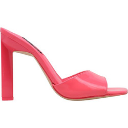 Nine West HAVEIT3 Γυναικεία Πέδιλα Δερμάτινα Φούξια με Λεπτό Ψηλό Τακούνι