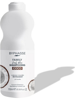 Byphasse Family Fresh Delice Coco Σαμπουάν για Προστασία Χρώματος για Βαμμένα Μαλλιά 750ml