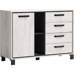 Συρταριέρα Evelin M11 110x43x80 oak blanco/antracite DIOMMI 31-078